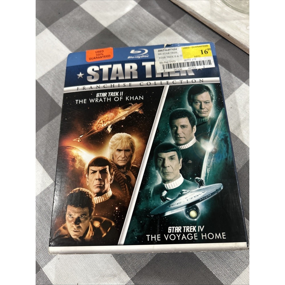 Star Trek‎ Franchise Collection Blu Ray The Wrath of Khan, Voyage Home Slipcover